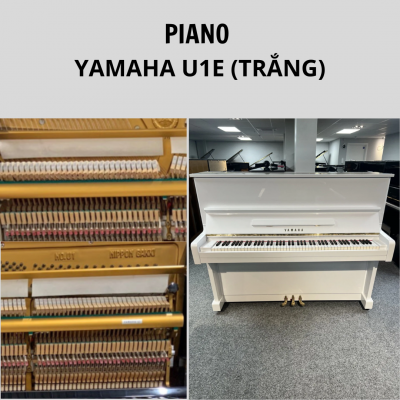 piano cơ yamaha u1e trắng